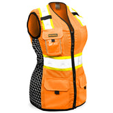 KwikSafety front view of QUEEN BEE vest showing pockets and fit, improving on-site organization