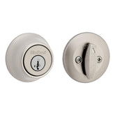 Kwikset 660 front exterior satin nickel showing secure keyed entry benefit