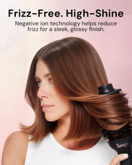 L'ANGE HAIR held in hand for scale and lightweight comfort benefit