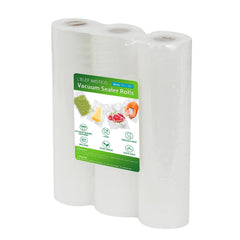 L'ELEF MISTICO front packaging showing three 11x20' vacuum rolls for convenience