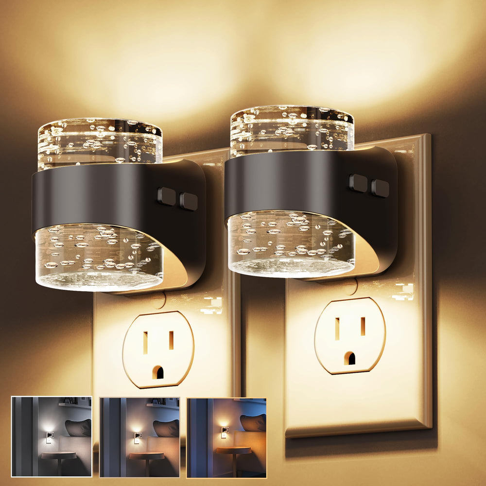 L LOHAS LED front view of bubble night light showing elegant silhouette and soft glow