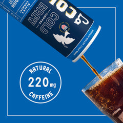 La Colombe pouring cold brew into glass showing clean, smooth extraction