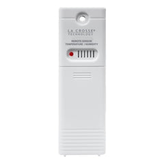 La Crosse TX141TH-BV4 front view showing weather-resistant case and LEDs