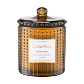 LA JOLIE MUSE front jar showing Sahara Amber label and elegant presentation