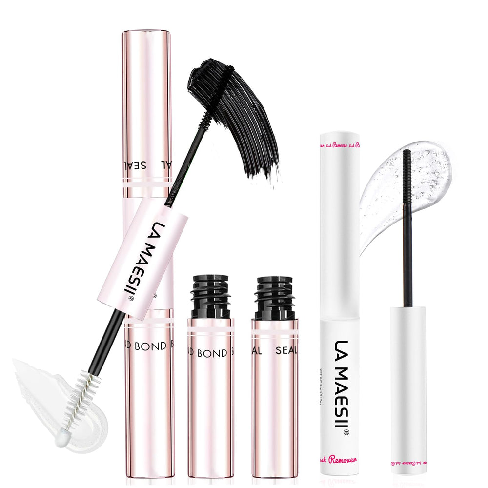La Maesii front packaging showing complete 3-in-1 lash kit and benefits