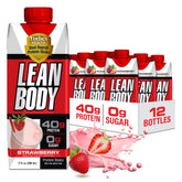 Labrada Lean Body strawberry front label showing 40g protein and zero sugar benefit