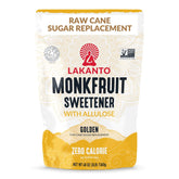 Lakanto golden front packaging showing brand and 3 lb size benefit