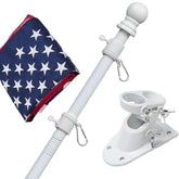 LAKEROD front view flag on pole showing curb appeal benefit