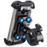 Lamicall front view of mount on handlebar showing secure fit and stability