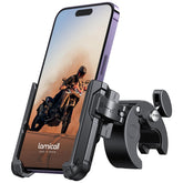 Lamicall front view mounted on handlebar showing secure phone access