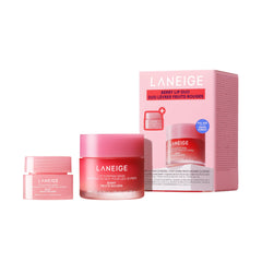 LANEIGE berry duo front packaging showing full and mini jars for convenient hydration