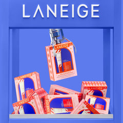 LANEIGE Peppermint Lip Sleeping Mask jar top view showing rich cream for overnight care