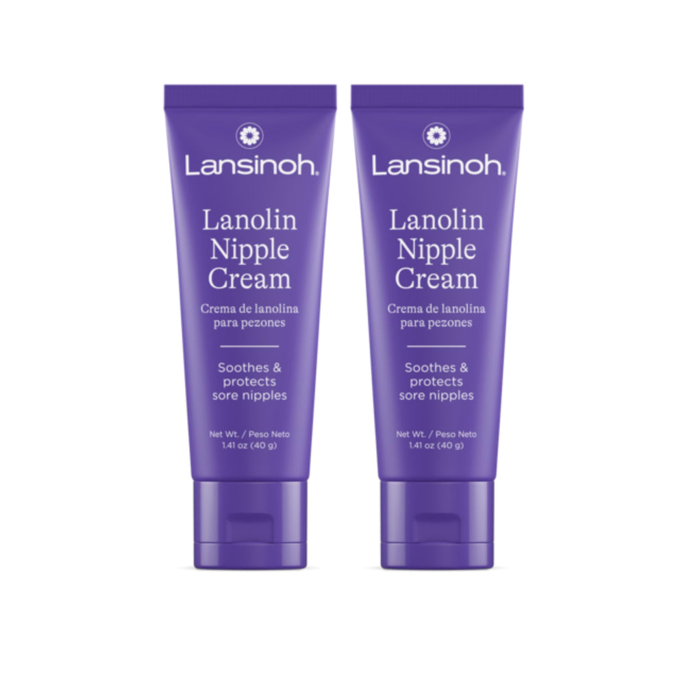 Lansinoh front view of two tubes showing packaging and convenience
