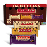 LÄRABAR front of pack box showing three-flavor variety and easy grab-and-go convenience