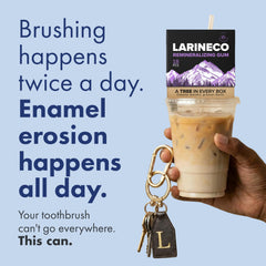 Larine co gum texture detail showing chewable biodegradable base
