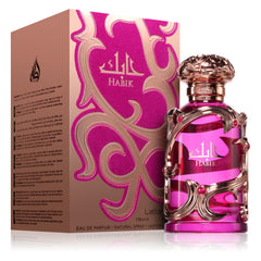 Lattafa Habik front bottle showing elegant design and gift-ready appeal