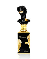 Lattafa bottle front view showing elegant design and confident style