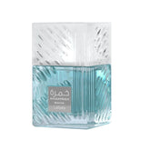 Lattafa Khamrah Waha front bottle showing elegant design and confident presence