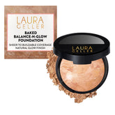 LAURA GELLER front compact in Light showing product and case, easy travel benefit