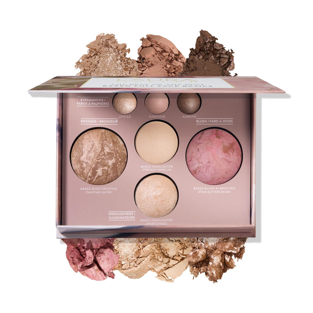 LAURA GELLER compact front packaging showing handheld convenience and travel-ready design
