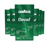 Lavazza front packaging showing DEK 60 capsules, clear fresh-seal benefit