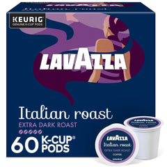 Lavazza front packaging showing bold Italian Roast branding and quantity