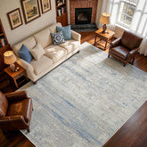 Lbris 9x12 front view shows full vintage rug and complements decor