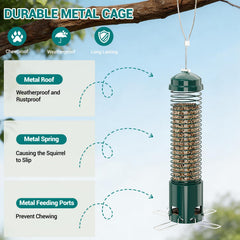 LCSEVEN weight-activated perch detail demonstrating squirrel-proof protection