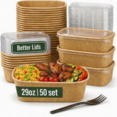 Leafiew front packaging showing 50 bowls and lids, convenient bulk supply