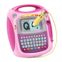 LeapFrog Mr. Pencil front view showing buttons and pink casing for easy learning