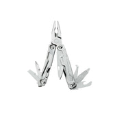 Leatherman Rev front view showing compact stainless steel body and benefits of portability