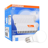 LEDVANCE SYLVANIA front packaging showing 24-count daylight bulbs, highlights value