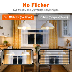 LEDVANCE Sylvania bulb installed in lamp delivering warm, cozy illumination