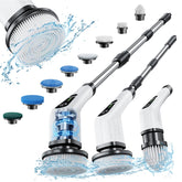 Leebein front view of spin scrubber showing full unit and handle benefit ergonomic cleaning