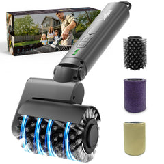 Leebein front view of electric grill brush showing controls and handle for easy handling