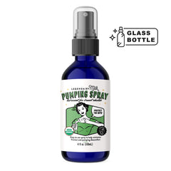 Legendairy Milk spray bottle closeup highlighting pump nozzle and travel-ready convenience