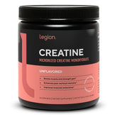 LEGION creatine front jar shows clean packaging and brand trust
