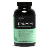 LEGION Triumph front packaging showing bottle and clean design benefits clarity
