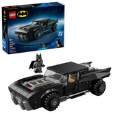LEGO Batmobile front view showing sleek profile and display appeal
