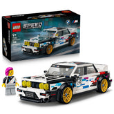 LEGO BMW M3 (E30) front view showing livery and headlights, LEGO collectible for display