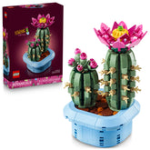 LEGO Botanicals front view showing both cacti and pastel blue pot as decorative display