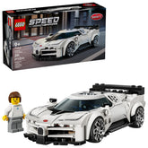 LEGO Bugatti Centodieci front view showing dynamic styling and authentic look