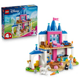 LEGO Cinderella castle front view showing colorful two-level playset and play value