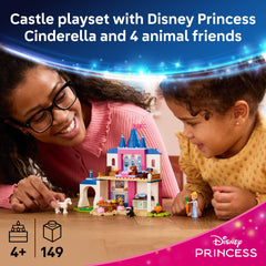 LEGO Cinderella castle interior view with rooms and accessories for immersive play