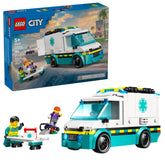 LEGO City ambulance front view showing vehicle details and play appeal