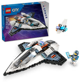 LEGO interstellar spaceship front view showing design and play features