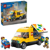 LEGO City van front view showing bright delivery design and play appeal