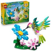 LEGO hummingbird front view showing colorful wings and display benefit
