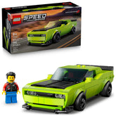 LEGO Dodge Hellcat front view showing aggressive grille and display-ready look