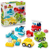 LEGO DUPLO front packaging showing set pieces and benefits of creative play
